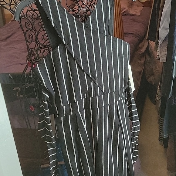 NWT GB Girls Sz 8 black and white striped top jumpsuit - Picture 4 of 11